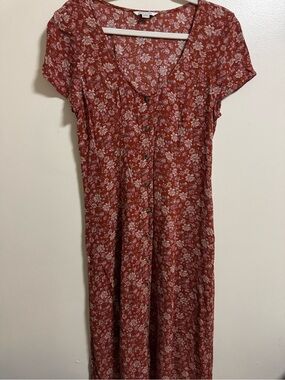 American Eagle Outfitters Red Floral Dress